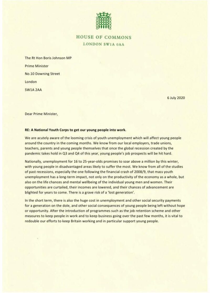 Letter to the Prime Minister